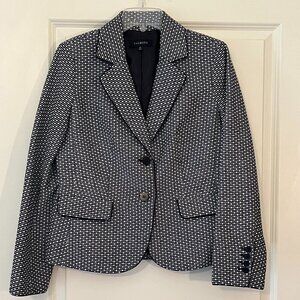 Talbots Blazer Black & White Polka Dot Style